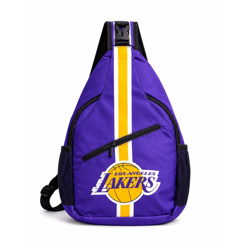 Los Angeles Lakers Crossbody Sling Bag | NBA Purple Gold Shoulder Bag